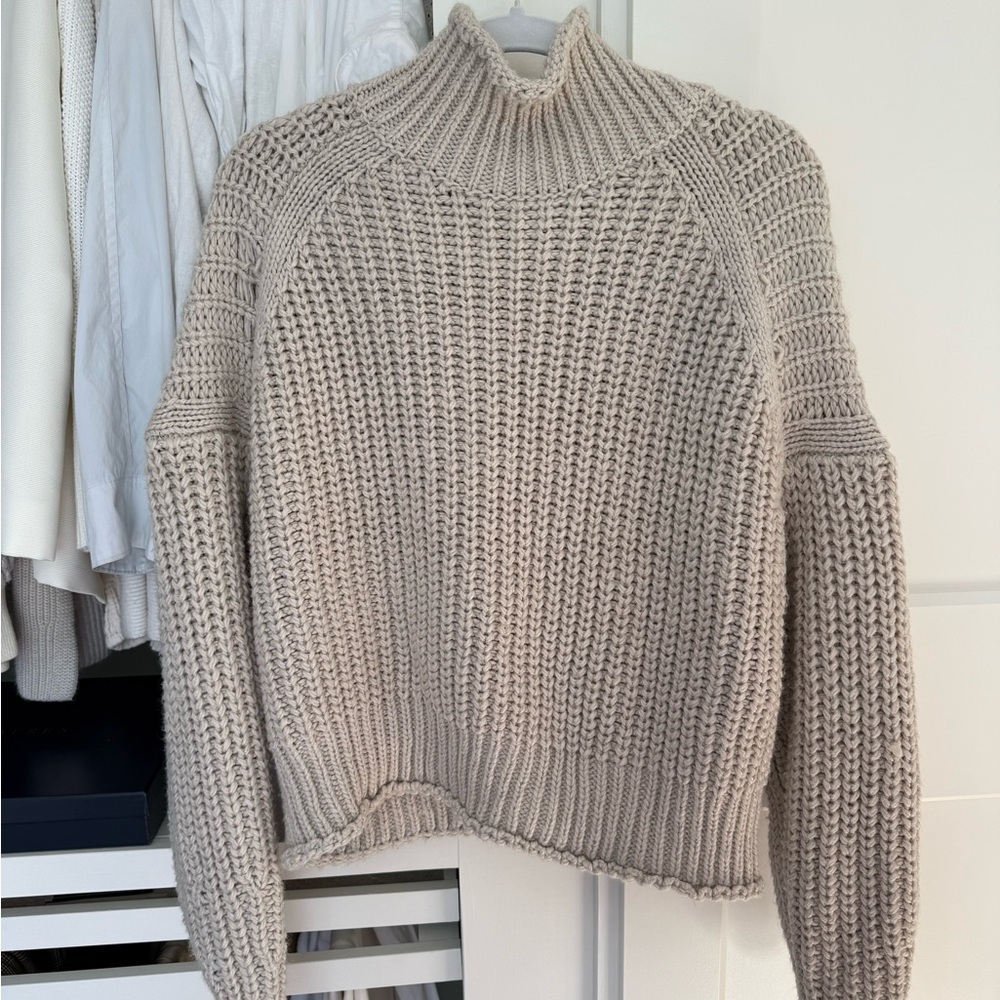 H&M Taupe Turtleneck Sweater